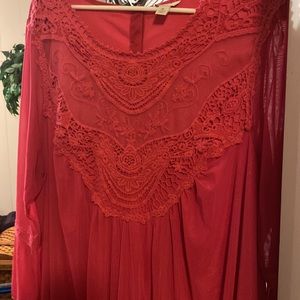 Catos Dress Top in Dark Pink XLARGE